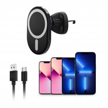 Support pour voiture avec recharge sans-fil 15W MagSafe