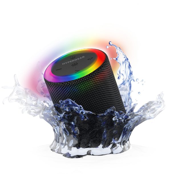 Haut-parleur LED sans fil Halo d'HyperGear - Noir