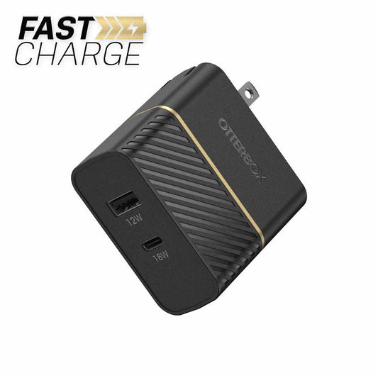Otterbox - Chargeur Mural Double Charge Rapide USB-C et USB-A 30W