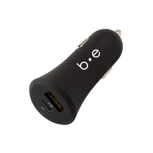 Blu Element - Chargeur de Voiture USB-C et USB-A Power Delivery 20W Noir