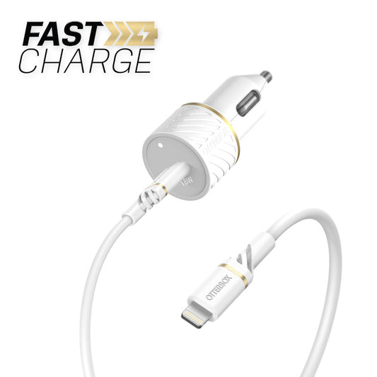 Otterbox - Chargeur de Voiture Fast Charge Lightning vers USB-C 20W avec Câble USB-C