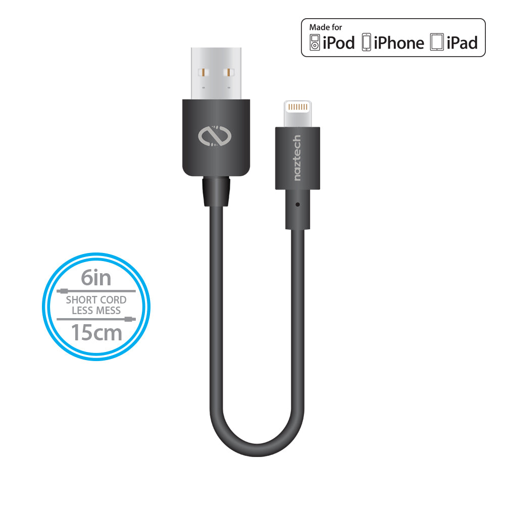 Mini câble Lightning à USB de 6 Pouces