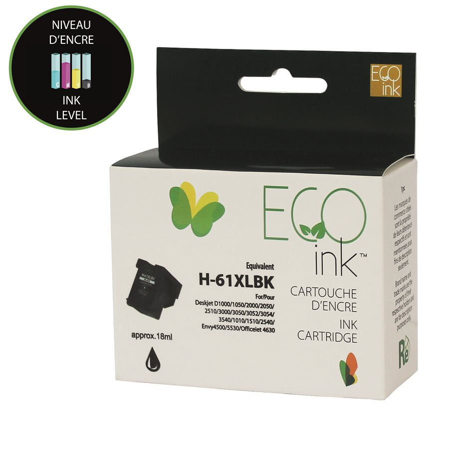 HP No. 61XL CH563WN Reman Noir EcoInk