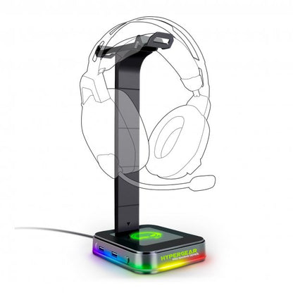 Support pour casque d’écoute RGB Command Station avec lumières RVB d'HyperGear