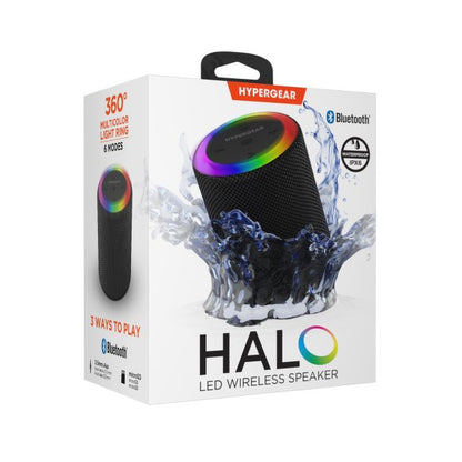 Haut-parleur LED sans fil Halo d'HyperGear - Noir