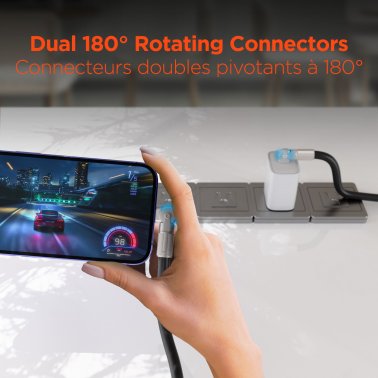 Câble USB-C vers USB-C Robuste avec connecteurs rotatifs