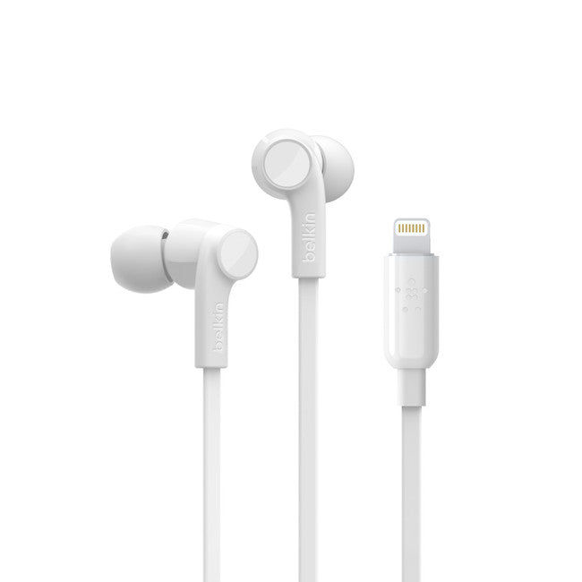 Belkin - Rockstar Écouteur avec connecteur Lightning Blanc