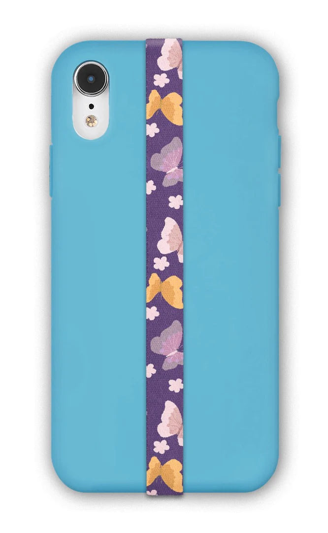 PHONE LOOPS PURPLE BUTTERFLIES